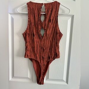Stylish Brown and Black bodysuit